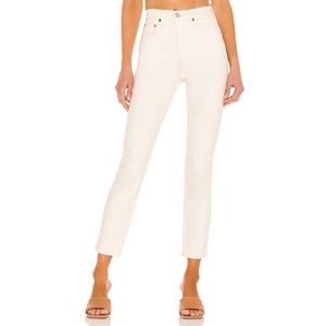 Re/Done Orginals 90s High Rise Ankle Crop in Vintage White